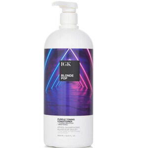 New IGK BLONDE POP Purple Toning Conditioner 33.8oz w/pump